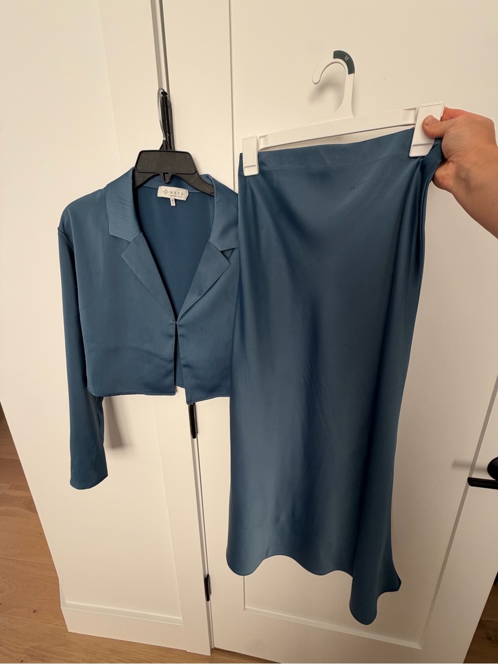 Blue Satin Set